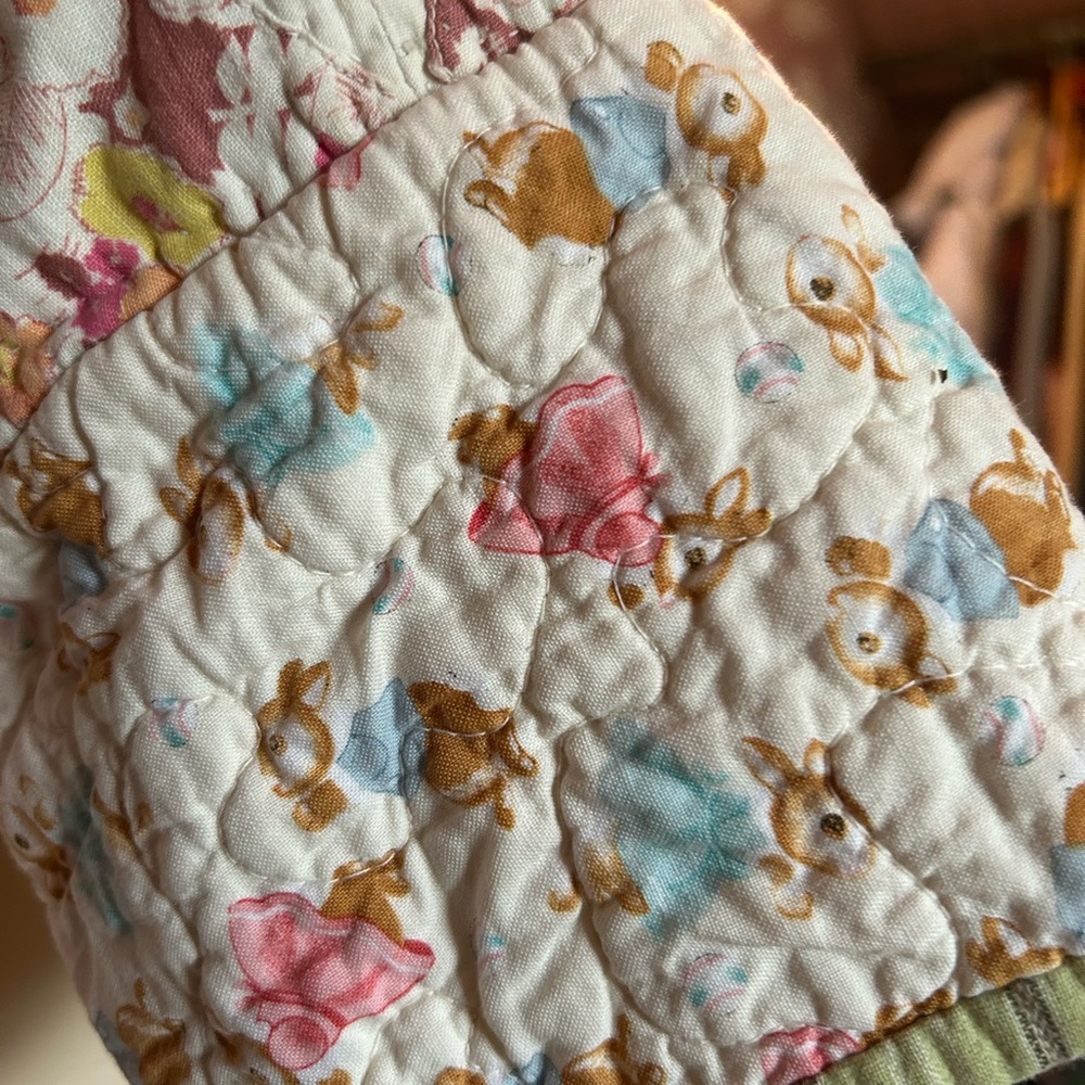 Handmade Vintage Quilt Jacket With Farm Animals - Picture 4 of 7